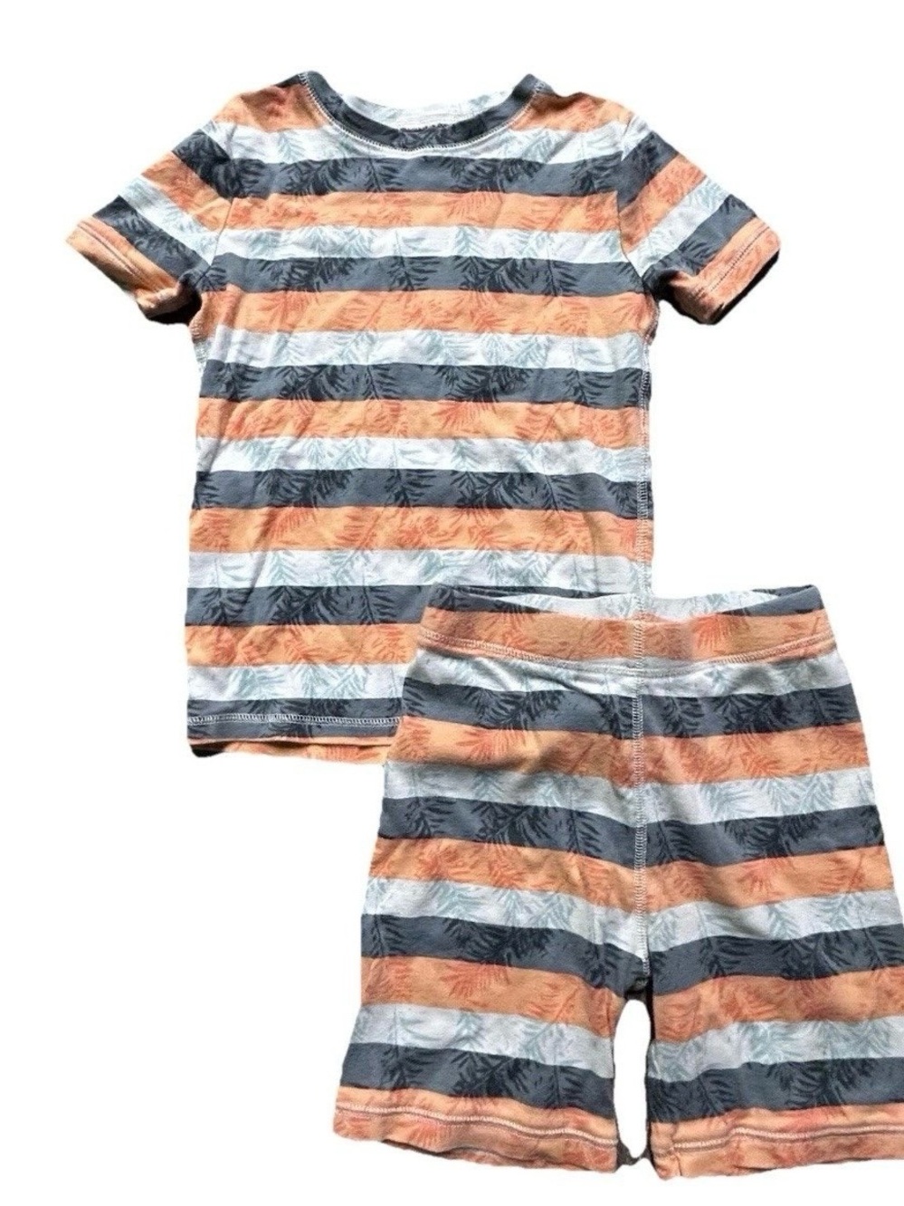 Boys Gap Organic Cotton Two Piece Summer Striped Pajamas Size 10